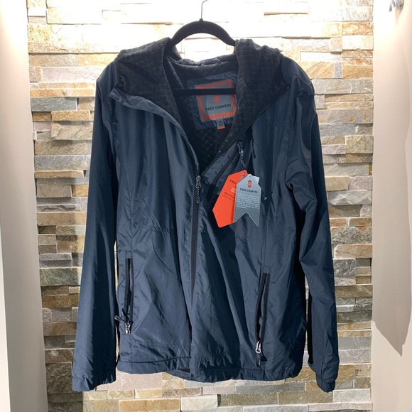 🎁 Free Country  Wind Shear Zip Up Hooded Jacket - Picture 4 of 11